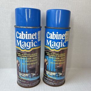 2 Vintage Cabinet Magic Spray Cleaner 13oz Grease Grime Dust Clean & Shine
